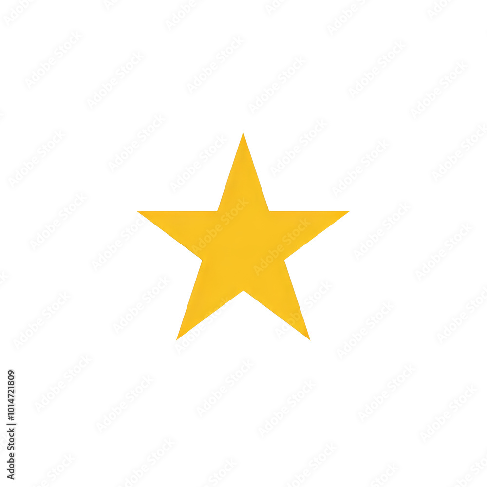 Bright Yellow Star with Points on a Clean Background. Bright Yellow Star with Points on a Clean Background.