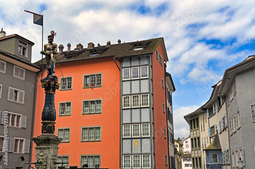 Stussi Fountain at the Rindermarkt in Zurich Switzerland photo