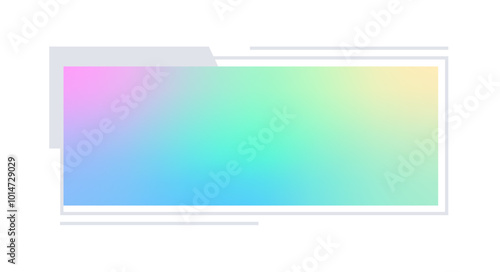 Futuristic element vector illustration. Colorful lower third video overlay.