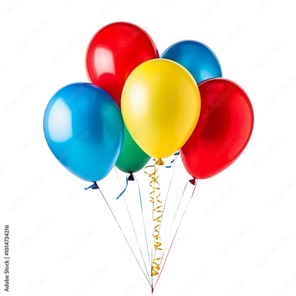 Colorful Collection of Balloons in Red, Blue, Yellow, and Green. Colorful Collection of Balloons in Red, Blue, Yellow, and Green.