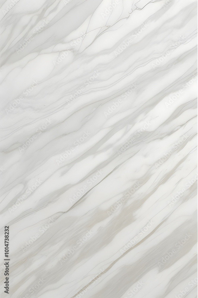 Fototapeta premium Close-up of a white marble texture with gray veining.