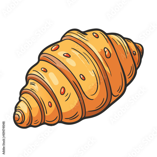 croissants' food vector illustration.