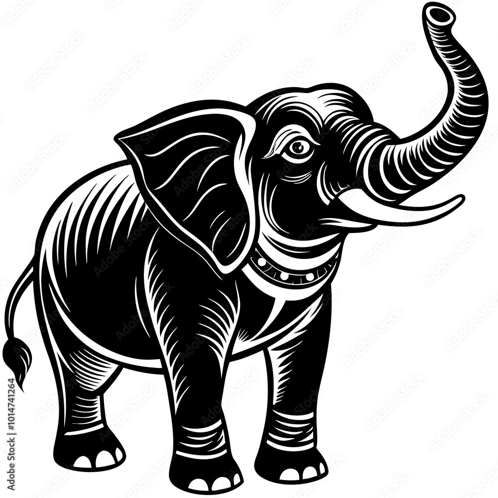 Fototapeta premium Adorable Kawaii Elephant Vector Illustrations for Cute Designs