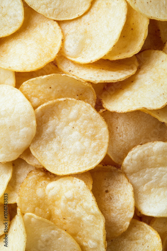 Potato chips background.