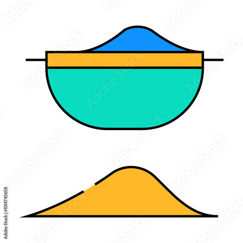flour sift line icon vector. flour sift sign. isolated symbol illustration