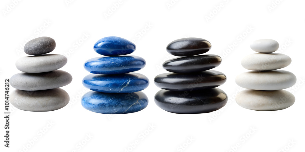 Stack of stone different color stones isolated on transparent background Stack of stone different color stones isolated on transparent background