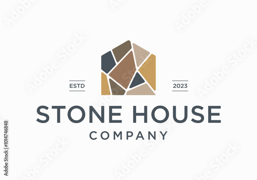 stone house logo icon vector design template