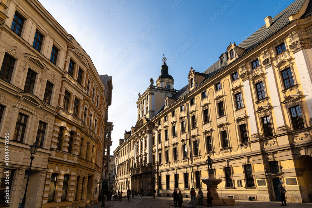 Fototapeta premium Cityscape panorama of the Old Town, Wroclaw, Poland