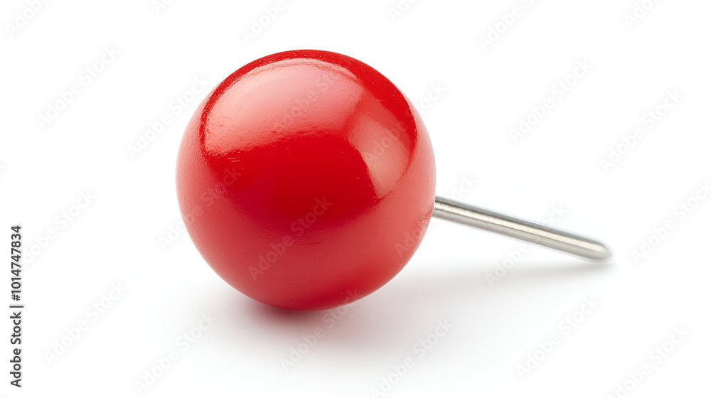 Push Pin on a Crisp White Background close up of a pushpin on white background with clipping path Red sphere concept rendered isolated on white background Push Pin on a Crisp White Background close up of a pushpin on white background with clipping path Red sphere concept rendered isolated on white background