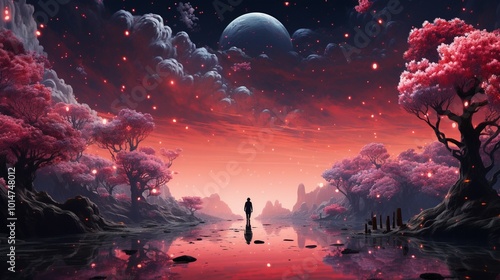 a surreal dreamscape, with fantastical elements and a blend of reality and imagination 