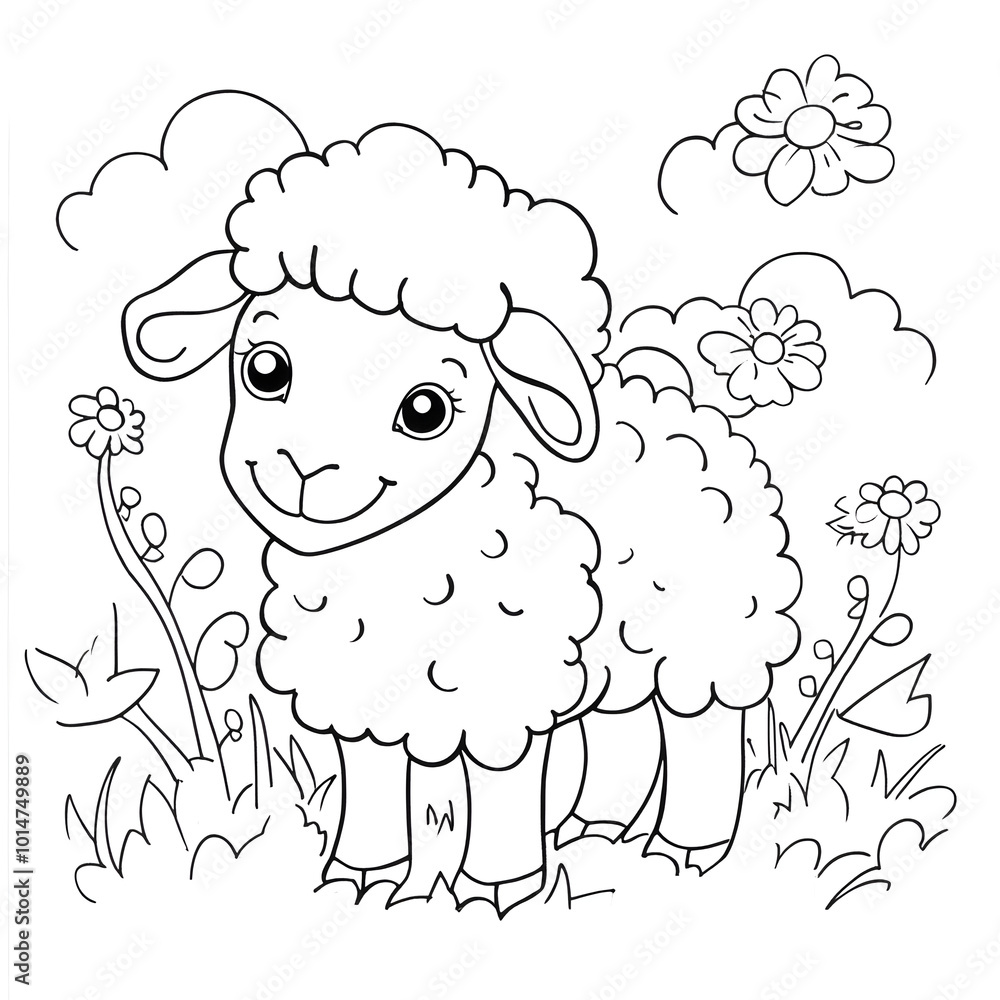 Obraz premium pencil drawing for coloring, coloring for children