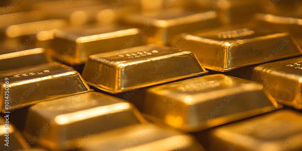 Close up of gold bullion bars, shallow depth of field. Close up of gold bullion bars, shallow depth of field.