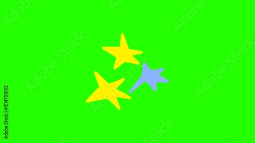 star animation on green screen photo