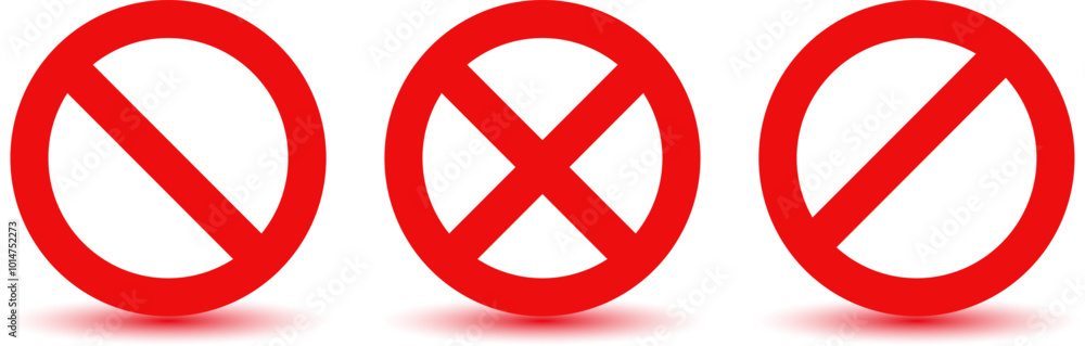 Stop red round prohibited warning sign for any purpose vector illustration. Red prohibition sign. Stop red round prohibited warning sign for any purpose vector illustration. Red prohibition sign.