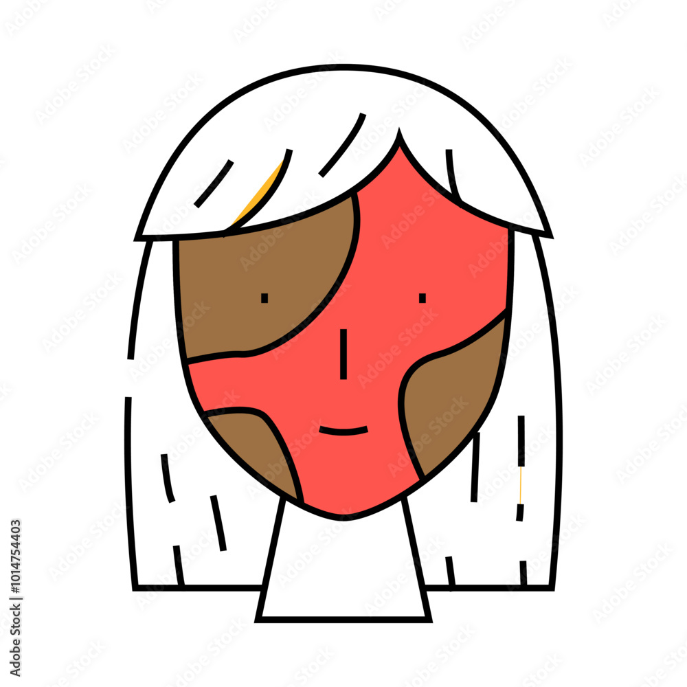 vitiligo skin disease line icon vector. vitiligo skin disease sign. isolated symbol illustration vitiligo skin disease line icon vector. vitiligo skin disease sign. isolated symbol illustration