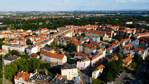 view panorama city architecture ancient Europe Legnica Poland