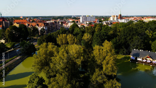 view panorama city architecture ancient Europe Legnica Poland photo