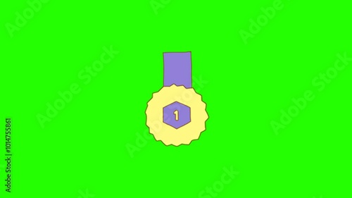 Champion medal animation photo