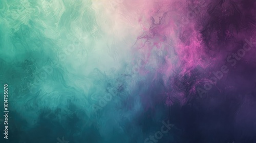 a beautiful abstract and smooth gradient with slight noise, wallpaper, blending from a cool greens to blues and purples