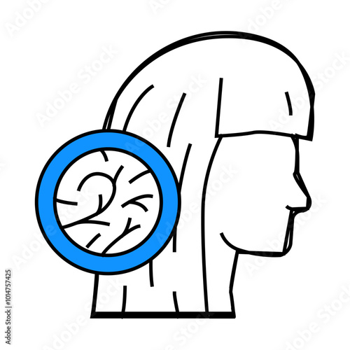 split ends line icon vector. split ends sign. isolated symbol illustration