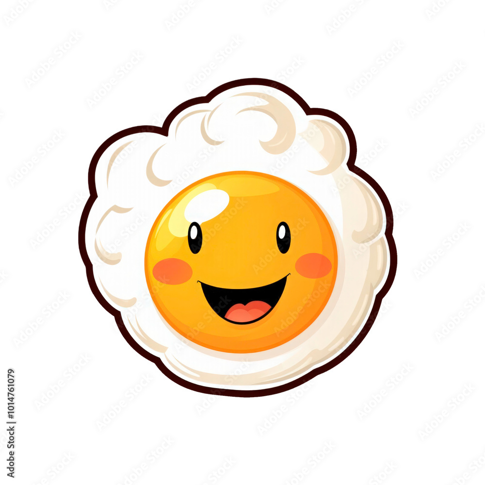 A smiling fried egg with a happy face in a cartoon style is ideal for food related designs or kids products. Cute and cheerful breakfast character. Generative AI A smiling fried egg with a happy face in a cartoon style is ideal for food related designs or kids products. Cute and cheerful breakfast character. Generative AI