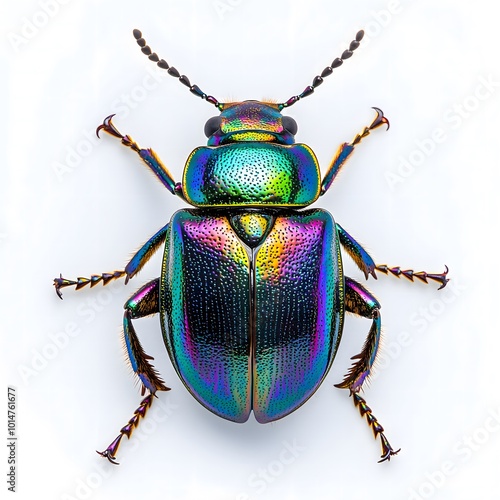 Wallpaper Mural A close-up of a iridescent beetle, with shades of green, purple, and blue. Torontodigital.ca