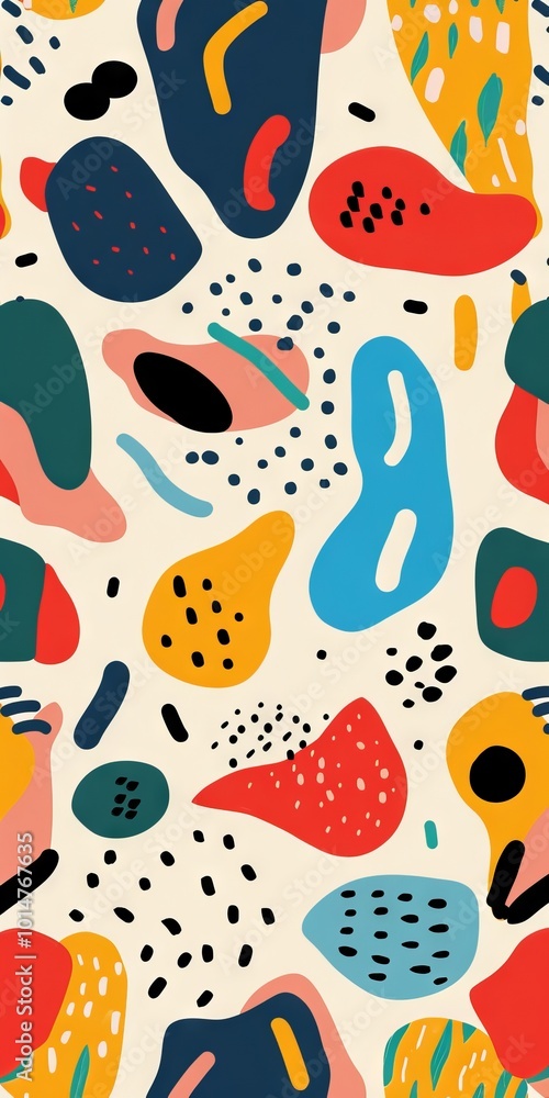 A colorful abstract painting with a variety of shapes and colors A colorful abstract painting with a variety of shapes and colors