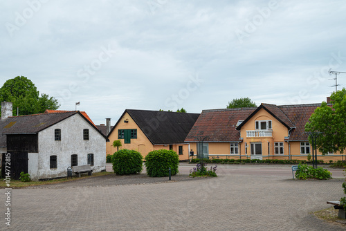 Cuadro en lienzo village of Borre on island of Mon in Denmark