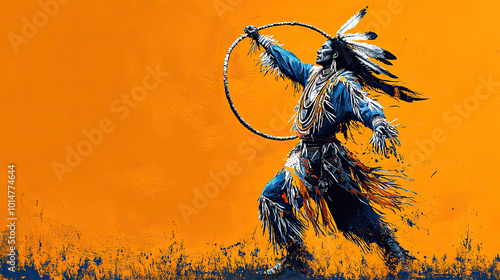 Celebrating Native American Day with a Hoop Dancer