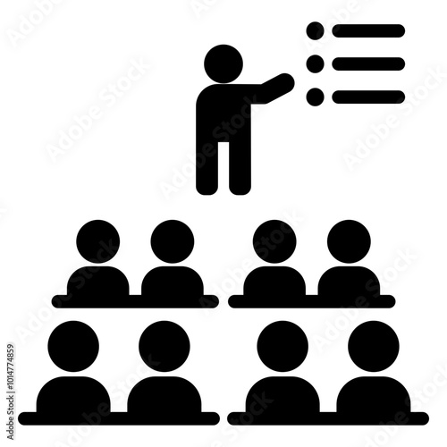 teacher in the classroom icon