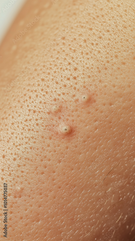 Macro Photograph of Granuloma Annulare Showing Distinct Circular Raised Lesions in Detail Macro Photograph of Granuloma Annulare Showing Distinct Circular Raised Lesions in Detail