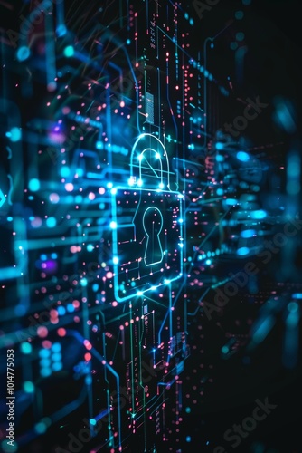 Dark outline of a secure digital framework.