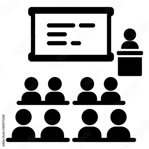 students in the classroom icon