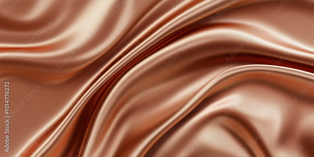 Copper metallic silk folds Copper metallic silk folds