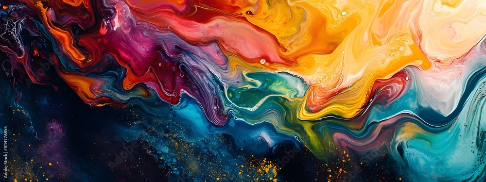 A close-up of colorful ink swirling in water, creating intricate patterns and textures A close-up of colorful ink swirling in water, creating intricate patterns and textures