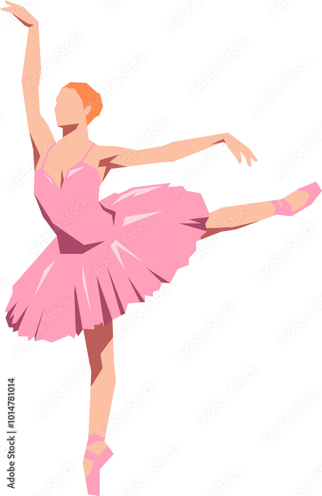 Ballerina flat vector. Beauty female ballet dancer illustration. Ballerina flat vector. Beauty female ballet dancer illustration.