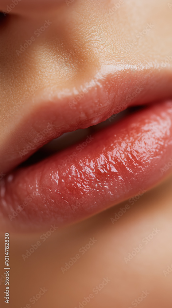 Detailed Macro Photography of a Cold Sore on the Lip Emphasizing Blistering, Swelling, and Skin Irritation Detailed Macro Photography of a Cold Sore on the Lip Emphasizing Blistering, Swelling, and Skin Irritation