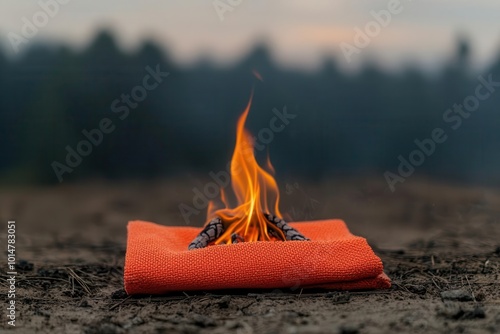 Fire extinguishing through fire blankets to smother small fires and protect against flames, fire extinguishing, fire blankets