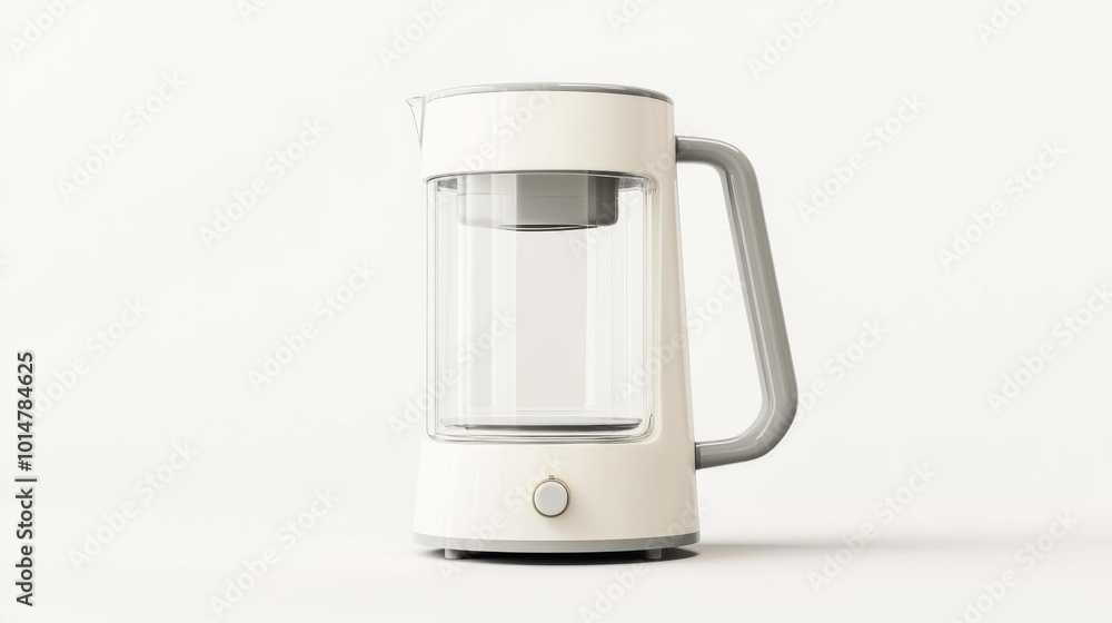 Modern electric blender with transparent glass container on a white background isolated and realistic. Ideal for kitchen appliances cooking equipment or home interior design concepts.. Generative AI Modern electric blender with transparent glass container on a white background isolated and realistic. Ideal for kitchen appliances cooking equipment or home interior design concepts.. Generative AI