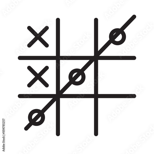 tic tak toe game icon vector eps