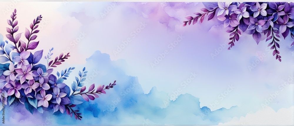 Obraz premium Watercolor Floral Background