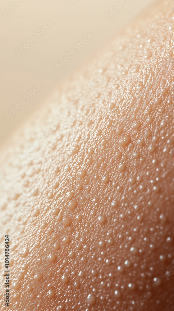 Fototapeta premium Close-Up Macro Shot of Keratosis Pilaris on Upper Arm Illustrating Small Bumps and Skin Condition Details