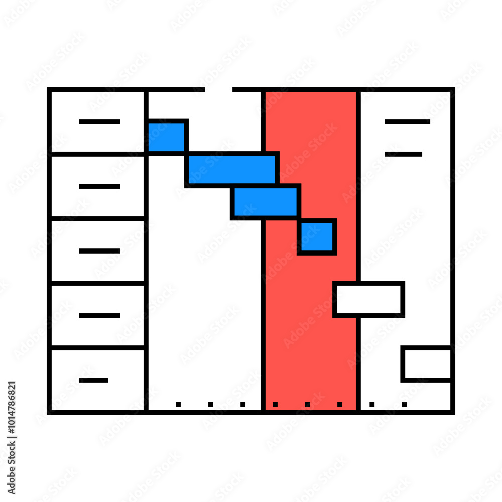plan of time and tasks line icon vector. plan of time and tasks sign. isolated symbol illustration plan of time and tasks line icon vector. plan of time and tasks sign. isolated symbol illustration