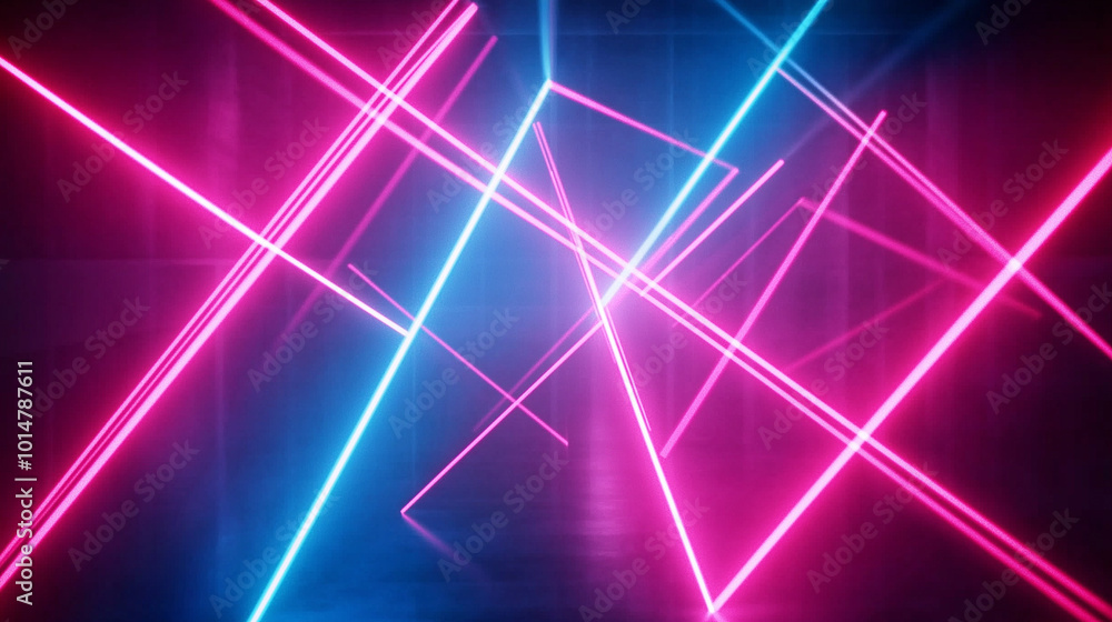 Vibrant Abstract Neon Lines with Dynamic Lighting Vibrant Abstract Neon Lines with Dynamic Lighting