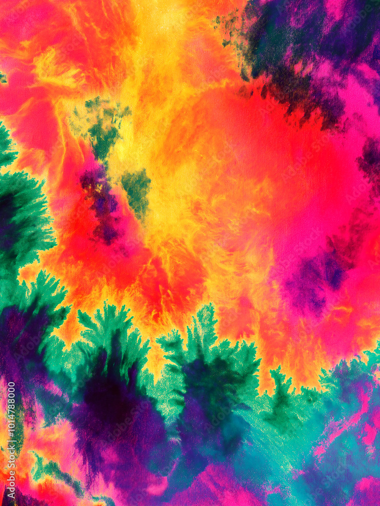 A psychedelic tie-dye pattern with vibrant colors and swirling shapes, creating an abstract background for text or design. A psychedelic tie-dye pattern with vibrant colors and swirling shapes, creating an abstract background for text or design.