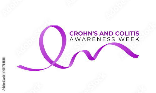 Crohn's and Colitis Awareness Week is observed every year in December. Vector illustration .Banner poster, flyer and background design template.