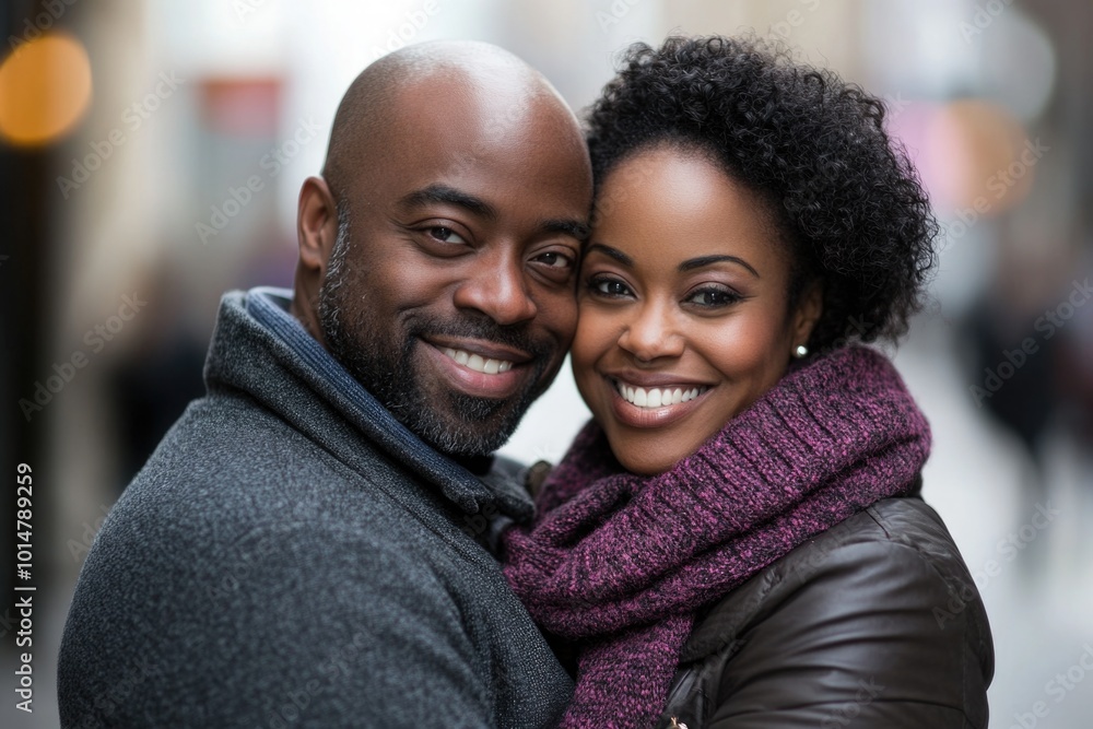 A man and a woman posing together for a photo shoot A man and a woman posing together for a photo shoot