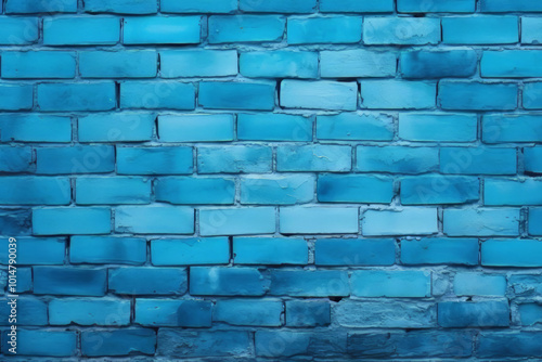 Processed collage of dark blue old brick wall texture. Background for banner, backdrop or texture