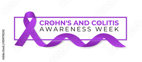 Crohn's and Colitis Awareness Week is observed every year in December. Vector illustration .Banner poster, flyer and background design template.