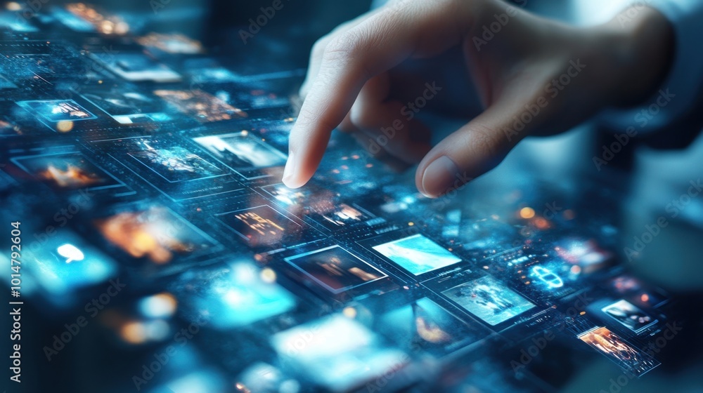 A person hand swiping through images on a smartphone, capturing the everyday interaction with technology. A person hand swiping through images on a smartphone, capturing the everyday interaction with technology.